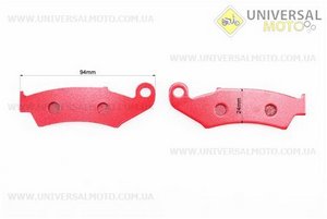 Колодки гальмівні (дискові) Honda CRM 250 R/CRM 75/CRM 50/AX-1/NX 250/XL 250 RL/XR 250/CR 500; ATC 350 комплект червоні. YONGLI (Запчастини на мотоцикл / UM3513-V34)