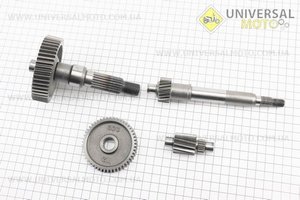 РЕДУКТОР Honda LEAD 90 (3 вали, шестерня в комплекті), тип 2. Китай (Запчастини на скутер Honda LEAD / UM3526-V84)