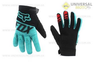 Рукавички мотоциклетні XL-чорно / бірюзові. FOX (Мотоекіпировка / UM3540-V79)