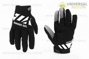 Рукавички мотоциклетні L-чорно / білі, з гелевими вставками під долоню. FOX (Мотоекіпировка / UM3540-V84)