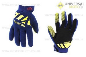 Рукавички мотоциклетні M-сині, з гелевими вставками під долоню. FOX (Мотоекіпировка / UM3540-V86)