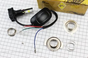 Лампа фари діодний LED-4 SUPER універсальна (комплект різних кріплень), з стабілізатором + стробоскоп. GO! (Різне / UM3541-V22)