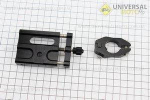 Тримач телефону на кермо металевий, ширина 50-100мм регульована, Чорний. ATS (Різне / UM3541-V92)