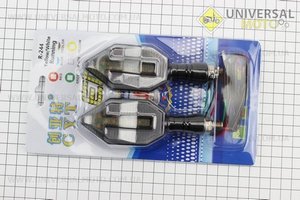 Поворот діодний на гнучкій ніжці + габарит білий LED СТРЕЛА тип 3 "секвентальний", 2 штуки. CYT (Освітлення повороти / UM3542-V17)