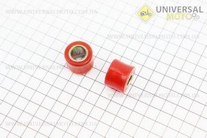 Сайлентблок амортизатора + втулка 10мм і 12мм комплект 2 штуки, червоний. GO! (Сайлентблок / UM3543-V63)
