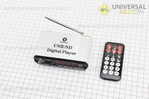АУДІО-блок з антеною (Bluetooth, МРЗ-USB / SD, FM-радіо, пультДУ), тип 2. Китай (Різне / UM3544-V86)
