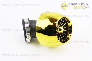 Фільтр повітряний нульовий 35/42 / 50мм 45град. "ТУРБИНА" жовтий. Китай (Разное / UM3546-V45)