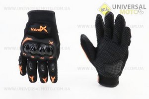Рукавички мотоциклетні L-чорний / помаранчевий. NEXX (Мотоекіпировка / UM3550-V16)