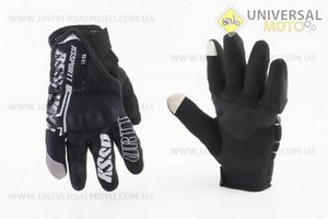 Рукавички мотоциклетні XL-Чорно-Сірі (сенсорний палець). RS SPURTT (Мотоекіпировка / UM3551-V05)