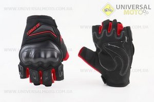 Рукавички мотоциклетні без пальців L-червоні. RS SPURTT (Мотоекіпировка / UM3551-V08)
