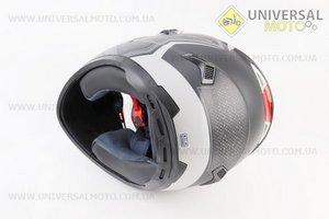 Шолом інтеграл, закритий+окуляри BLD-М61 М (57-58см), ЧОРНИЙ матовий з сірим малюнком. BLD (Шоломи / UM3600-V41)