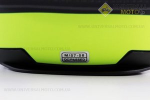 Шолом інтеграл, закритий+окуляри BLD-М61 М (57-58см), ЧОРНИЙ матовий з салатово-сірим малюнком. BLD (Шоломи / UM3600-V43)