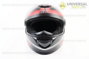 Шолом інтеграл, закритий BLD-М65 S (55-56см), ЧОРНИЙ матовий з червоним малюнком. BLD (Шоломи / UM3600-V47)