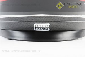 Шолом інтеграл, закритий BLD-М65 S (55-56см), ЧОРНИЙ матовий з червоним малюнком. BLD (Шоломи / UM3600-V47)