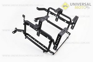 Кофри бічні (пластмасові) 470*230*370мм, кріпл. рамка універсальна, чорні матові S-66. YUNMING (Кофри / UM3600-V74)