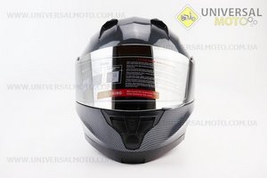 Шолом модуляр, закритий з відкидним підборіддям+відкидні окуляри BLD-162 М (57-58см), "КАРБОН" глянець. BLD (Шоломи / UM3601-V25)