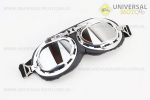 Окуляри "РЕТРО", чорно-сріблясті (дзеркальне скло), MT-006. Китай (Разное / UM3601-V86)