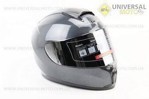 Шолом інтеграл, закритий (сертифікація DOT)+відкидні окуляри BLD-М66 S (55-56см), "КАРБОН" глянець. BLD (Шоломи / UM3602-V07)