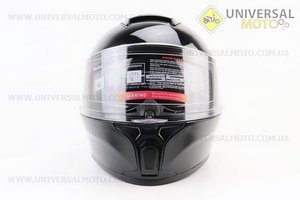 Шолом інтеграл, закритий (сертифікація DOT)+відкидні окуляри BLD-М66 S (55-56см), ЧОРНИЙ глянець. BLD (Шоломи / UM3602-V08)