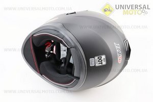 Шолом інтеграл, закритий (сертифікація DOT)+відкидні окуляри BLD-М66 S (55-56см), ЧОРНИЙ матовий. BLD (Шоломи / UM3602-V09)