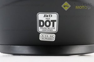 Шолом інтеграл, закритий (сертифікація DOT)+відкидні окуляри BLD-М66 S (55-56см), ЧОРНИЙ матовий. BLD (Шоломи / UM3602-V09)