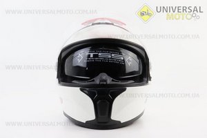 Шолом інтеграл, закритий (сертифікація DOT)+відкидні окуляри BLD-М66 М (57-58см), БІЛИЙ глянець. BLD (Шоломи / UM3602-V14)