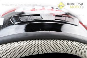 Шолом закритий HK-221 - чорний із синьо-сірим малюнком + комір (можливі подряпини, дефекти фарбування). HTK (Шоломи / UM3602-V43)