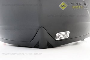 Шолом модуляр, закритий з відкидним підборіддям+відкидні окуляри BLD-158 S (55-56см), ЧОРНИЙ глянець. BLD (Шоломи / UM3602-V48)