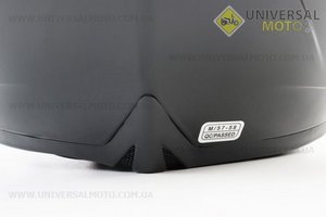 Шолом модуляр, закритий з відкидним підборіддям+відкидні окуляри BLD-158 М (57-58см), ЧОРНИЙ глянець. BLD (Шоломи / UM3602-V49)