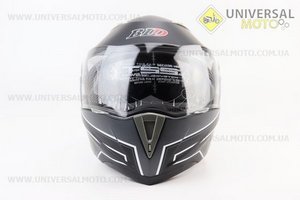 Шолом модуляр, закритий з відкидним підборіддям+відкидні окуляри BLD-158 М (57-58см), ЧОРНИЙ матовий з біло-сірим малюнком. BLD (Шоломи / UM3602-V54)