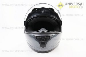 Шолом інтеграл, закритий (сертифікація DOT)+відкидні окуляри BLD-M67 S (55-56см), "КАРБОН" глянець. BLD (Шоломи / UM3602-V73)