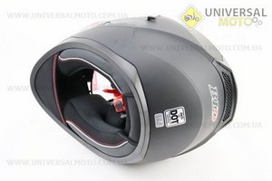 Шолом інтеграл, закритий (сертифікація DOT)+відкидні окуляри BLD-M67 S (55-56см), ЧОРНИЙ матовий. BLD (Шоломи / UM3602-V75)