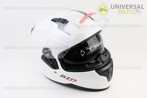 Шолом інтеграл, закритий (сертифікація DOT)+відкидні окуляри BLD-M67 М (57-58см), БІЛИЙ глянець. BLD (Шоломи / UM3602-V80)