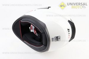 Шолом інтеграл, закритий (сертифікація DOT)+відкидні окуляри BLD-M67 М (57-58см), БІЛИЙ глянець. BLD (Шоломи / UM3602-V80)