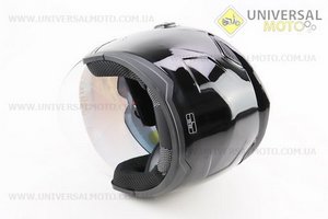 Шолом відкритий+окуляри HF-223 L, ЧОРНИЙ глянець (можливі потертості, дефекти фарбування). FXW (Шоломи / UM3603-V14)