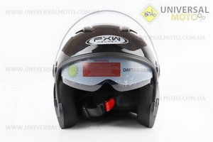 Шолом відкритий+окуляри HF-223 L, ЧОРНИЙ глянець (можливі потертості, дефекти фарбування). FXW (Шоломи / UM3603-V14)