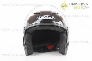 Шолом відкритий+окуляри HF-223 L, ЧОРНИЙ глянець (можливі потертості, дефекти фарбування). FXW (Шоломи / UM3603-V14)