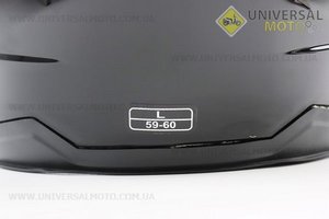 Шолом відкритий+окуляри HF-223 L, ЧОРНИЙ глянець (можливі потертості, дефекти фарбування). FXW (Шоломи / UM3603-V14)