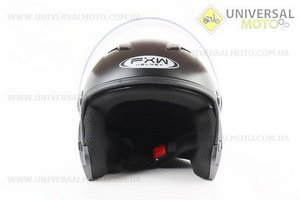 Шолом відкритий+окуляри HF-223 L, ЧОРНИЙ матовий (можливі потертості, дефекти фарбування). FXW (Шоломи / UM3603-V18)