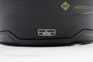 Шолом відкритий+окуляри HF-223 L, ЧОРНИЙ матовий (можливі потертості, дефекти фарбування). FXW (Шоломи / UM3603-V18)