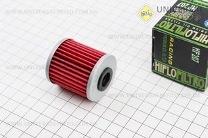 Фільтр-елемент масляний HF207 (38*44мм) Kawasaki KX250/KX450 Suzuki RM-Z250 L6. HIFLO (Запчастини на імпортні мотоцикли / UM3620-V15)