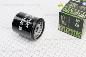Фільтр масляний HF183 (52*65мм) APRILIA Atlantic 125/200/250 i/300 i/Scarabeo 125/GILERA DNA 125/180/250 Nexus, MALAGUTI Madison 250 RS. HIFLO (Запчастини на імпортні мотоцикли / UM3620-V26)
