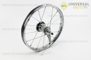 Колесо 16 "заднє, втулка" Україна-черв'як "14Gx16H в зборі (ціна = якість). Китай (Велоколеса / UM4033-V29)