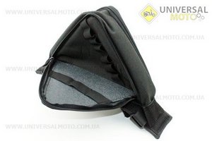 Сумка под раму треугольная 180х180х322мм, крепл. на липучке, черная SFB-1225