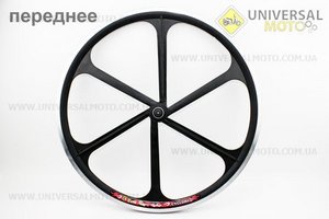 Колесо литое 26" заднее МТВ под кассету 8-9-10зв + переднее в сборе, пром-подшипники 6200-6000 2RS, под диск. тормоз, крепл. эксцентрик