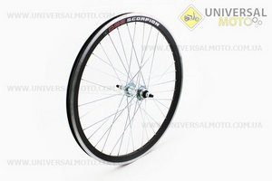 Колесо 24" заднее МТВ "капля" обод алюминиевый, втулка 14Gх36Н в сборе, под вольнобег, крепл. гайка "SCORPION". Китай (Велоколёса / UM4065-V31)