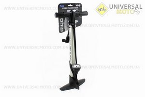 Насос ручний "підлоговий" з мано метром 160 psi / 11 bar, під штуцера Schrader & Presta, GF-35P. GIYO (Інструменти / UM4072-V11)