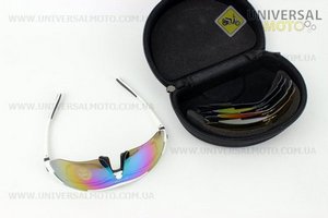 Очки белые + линзы сменные 5 к-кт + набор для ухода, в чехле жестком