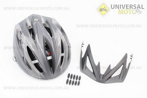 Шлем велосипедный M (55-61 см) съемный козырек, 10 вент. отверстия, системы регулировки по размеру Divider и Run System SRS, черный матовый SBH-4000. SPELLI (Велоэкипировка / UM4080-V38)