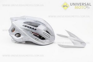 Шлем велосипедный L (59-65 см) съемный козырек, 18 вент. отверстия, системы регулировки по размеру Divider и Run System SRS, серый матовый SBH-5900. SPELLI (Велоэкипировка / UM4080-V40)